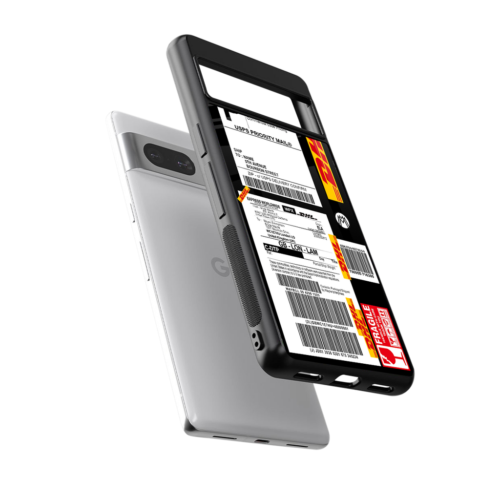 dhl delivery label back phone cover | glass case for Google Pixel 7A