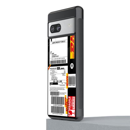 dhl delivery label back phone cover | glass case for Google Pixel 7