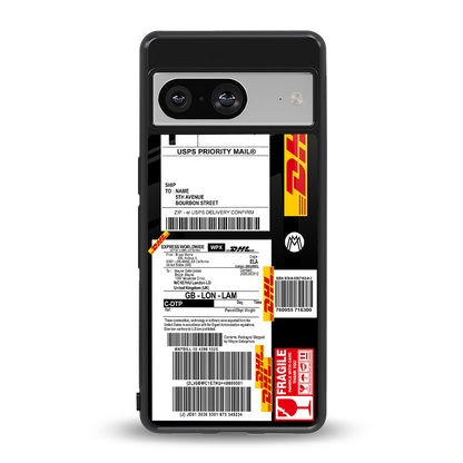 dhl delivery label back phone cover | glass case for Google Pixel 8