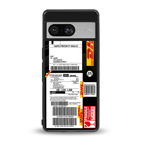 dhl delivery label back phone cover | glass case for Google Pixel 8