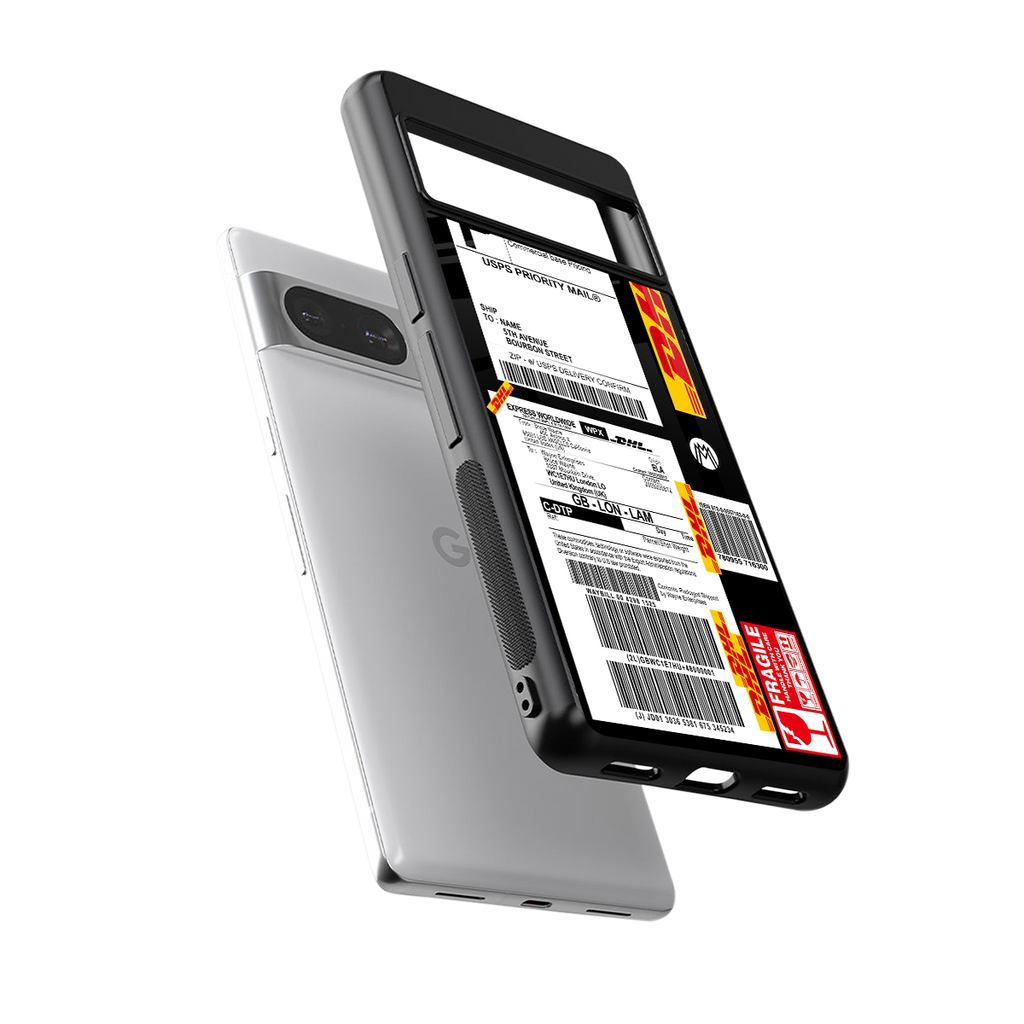 dhl delivery label back phone cover | glass case for Google Pixel 8