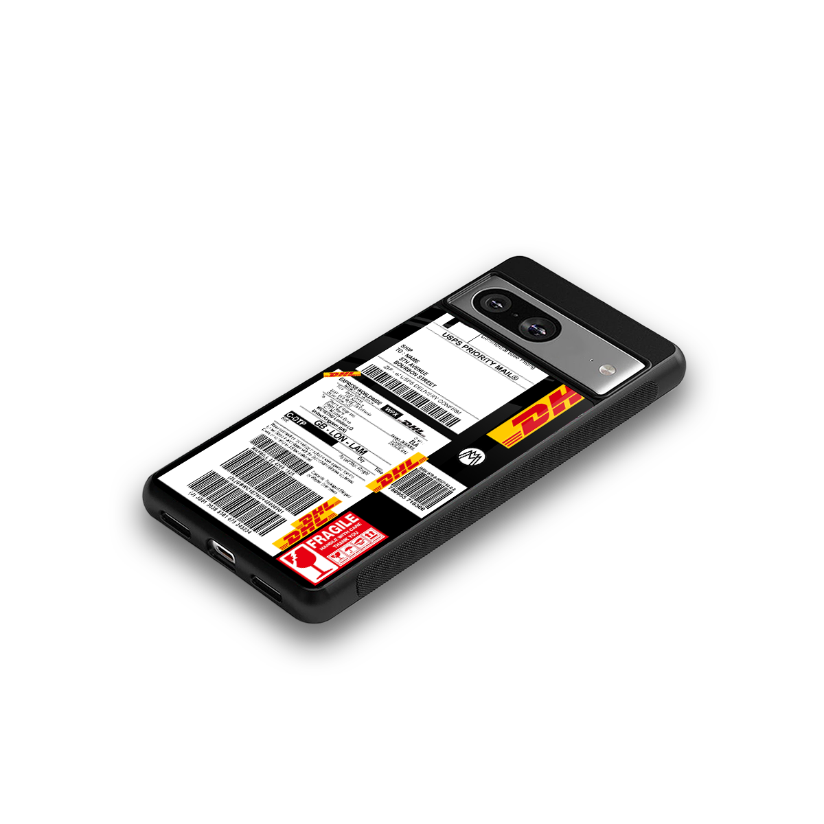 dhl delivery label back phone cover | glass case for Google Pixel 8