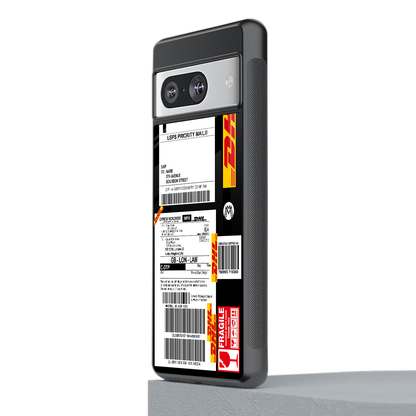 dhl delivery label back phone cover | glass case for Google Pixel 8