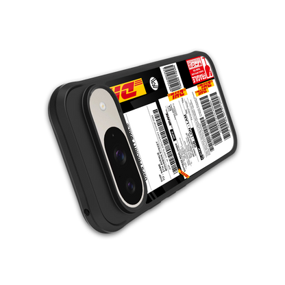 dhl delivery label back phone cover | glass case for google pixel 9