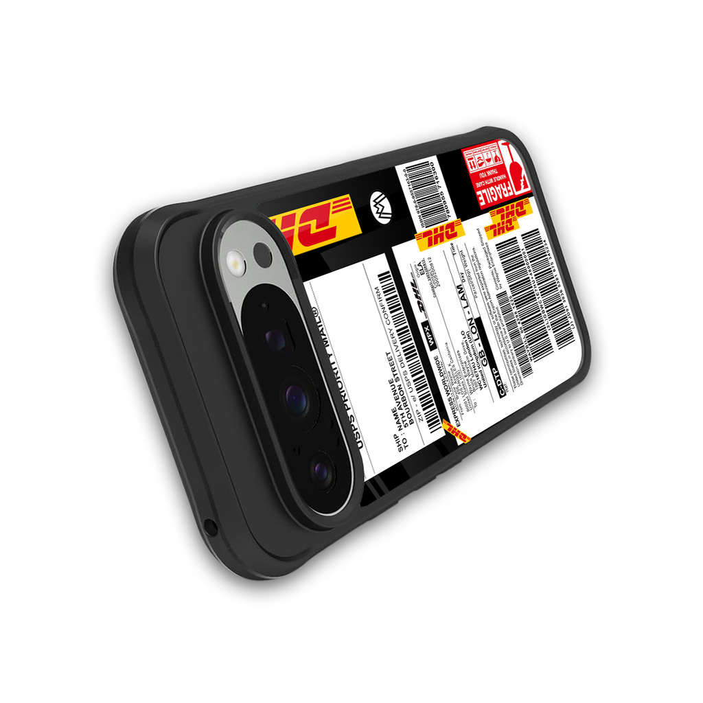 dhl delivery label back phone cover | glass case for google pixel 9 pro