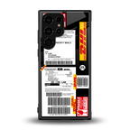 dhl delivery label back phone cover | glass case for samsung galaxy s23 ultra