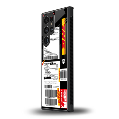 dhl delivery label back phone cover | glass case for samsung galaxy s23 ultra