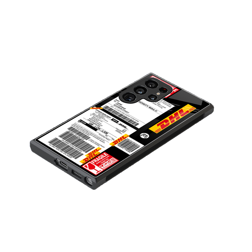 dhl delivery label back phone cover | glass case for samsung galaxy s23 ultra