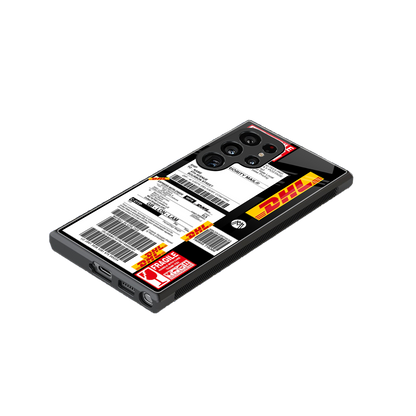 dhl delivery label back phone cover | glass case for samsung galaxy s23 ultra