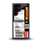 dhl delivery label back phone cover | glass case for samsung galaxy s25 ultra