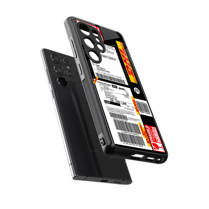 dhl delivery label back phone cover | glass case for samsung galaxy s25 ultra