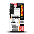 dhl delivery label back phone cover | glass case for samsung galaxy s23