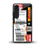 dhl delivery label back phone cover | glass case for samsung galaxy s23