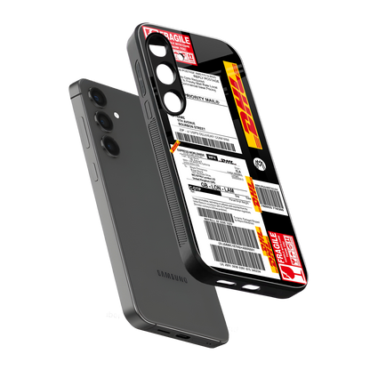 dhl delivery label back phone cover | glass case for samsung galaxy s24 fe