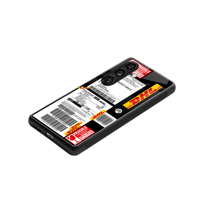dhl delivery label back phone cover | glass case for samsung galaxy s24 fe