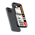 dhl delivery label back phone cover | glass case for iphone 15