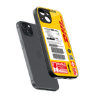 dhl yellow delivery label back phone cover | glass case for iphone 13 mini