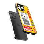 dhl yellow delivery label back phone cover | glass case for iphone 13 pro