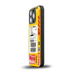 dhl yellow delivery label back phone cover | glass case for iphone 13 pro