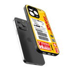 dhl yellow delivery label back phone cover | glass case for iphone 16 pro max