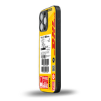 dhl yellow delivery label back phone cover | glass case for iphone 16 pro max