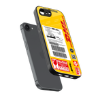 dhl yellow delivery label back phone cover | glass case for iphone 16e