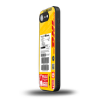 dhl yellow delivery label back phone cover | glass case for iphone 16e