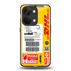 dhl yellow delivery label back phone cover | glass case for oneplus nord 3