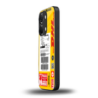 dhl yellow delivery label back phone cover | glass case for oneplus nord 3