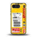 dhl yellow delivery label back phone cover | glass case for oneplus nord 4