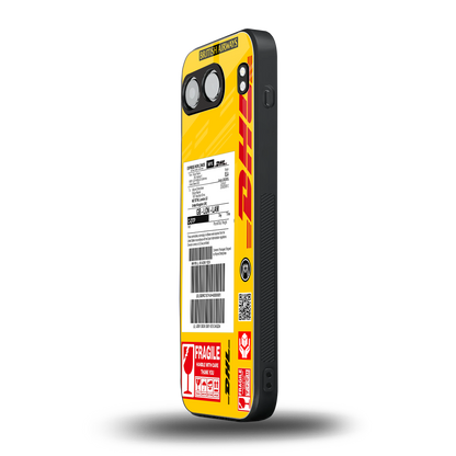 dhl yellow delivery label back phone cover | glass case for oneplus nord 4