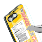 dhl yellow delivery label back phone cover | glass case for oneplus nord 4
