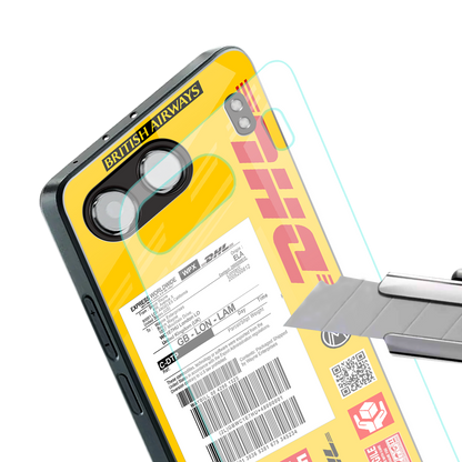 dhl yellow delivery label back phone cover | glass case for oneplus nord 4