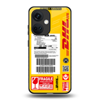 dhl yellow delivery label back phone cover | glass case for oneplus nord ce 3