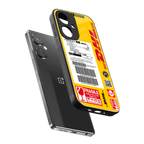 dhl yellow delivery label back phone cover | glass case for oneplus nord ce 3