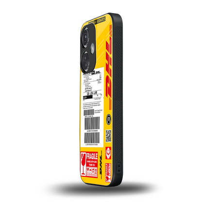 dhl yellow delivery label back phone cover | glass case for oneplus nord ce 3