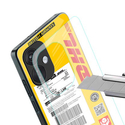 dhl yellow delivery label back phone cover | glass case for oneplus nord ce 3