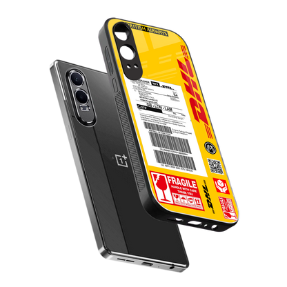 dhl yellow delivery label back phone cover | glass case for oneplus nord ce 4 lite