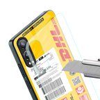 dhl yellow delivery label back phone cover | glass case for oneplus nord ce 4 lite
