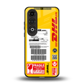 dhl yellow delivery label back phone cover | glass case for oneplus nord ce 4