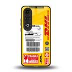dhl yellow delivery label back phone cover | glass case for oneplus nord ce 4