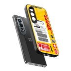 dhl yellow delivery label back phone cover | glass case for oneplus nord ce 4