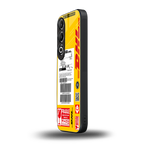 dhl yellow delivery label back phone cover | glass case for oneplus nord ce 4