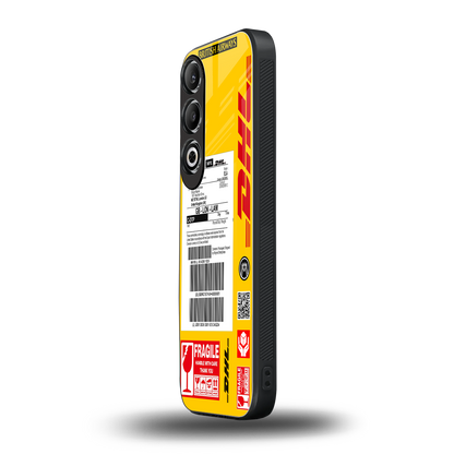 dhl yellow delivery label back phone cover | glass case for oneplus nord ce 4