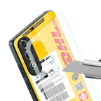 dhl yellow delivery label back phone cover | glass case for oneplus nord ce 4