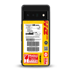 dhl yellow delivery label back phone cover | glass case for google pixel 6 pro