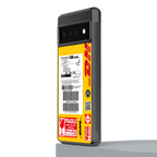 dhl yellow delivery label back phone cover | glass case for google pixel 6 pro
