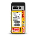dhl yellow delivery label back phone cover | glass case for google pixel 7 pro