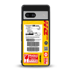 dhl yellow delivery label back phone cover | glass case for Google Pixel 7