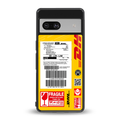 dhl yellow delivery label back phone cover | glass case for Google Pixel 7A